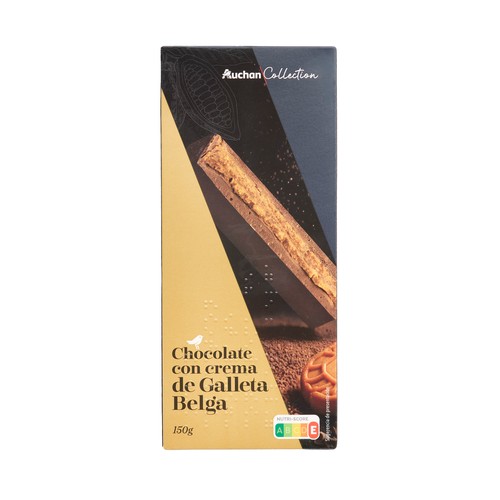 PRODUCTO ALCAMPO Collection Chocolate con relleno de galleta belga 150g
