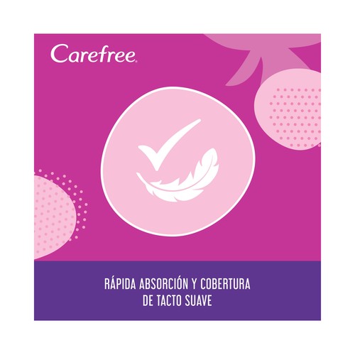 CAREFREE Plus large Salvaslips (protegeslips) extra largos y super absorbentes con fragancia ligera 48 uds.