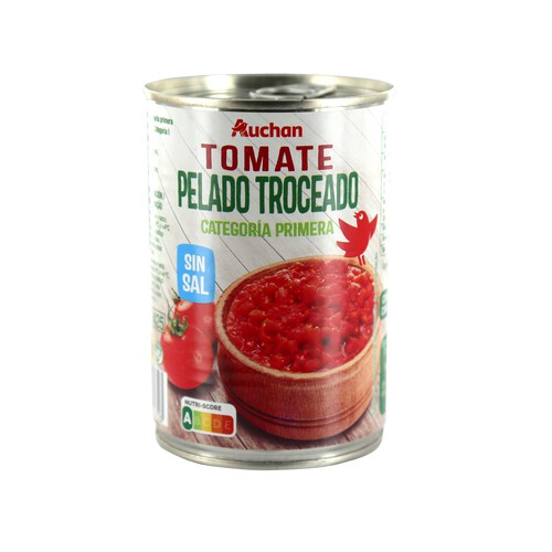 Tomate troceado PRODUCTO ALCAMPO lata de 390 g.