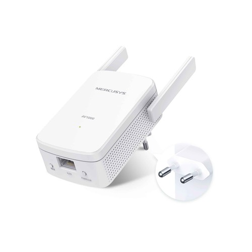 Kit Extensor Powerline WiFi MERCUSYS MP510 KIT, AV1000, Wifi N300, puerto gigabit.