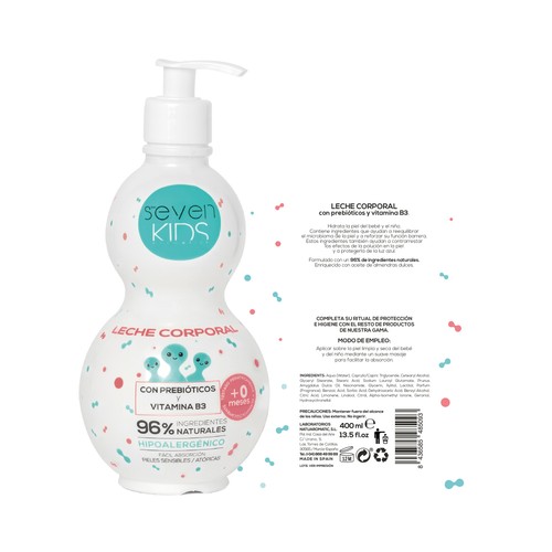 THE SEVEN KIDS COSMETICS Estuche con leche corporal (400 ml.) y agua de colonia (250 ml.) THE SEVEN KIDS COSMETICS.
