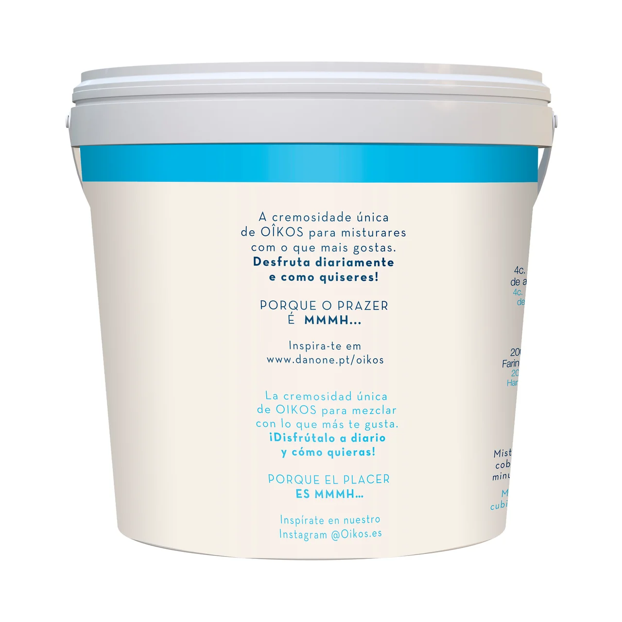 Yogur griego natural sin azúcares añadios, especial para cocinar y mezcla de Danone 900 g.