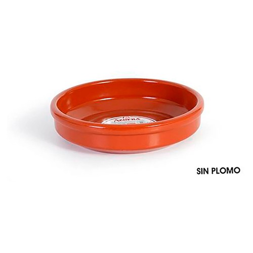 Cazuela barro sin plomo 20cm vitro. AZOFRA.