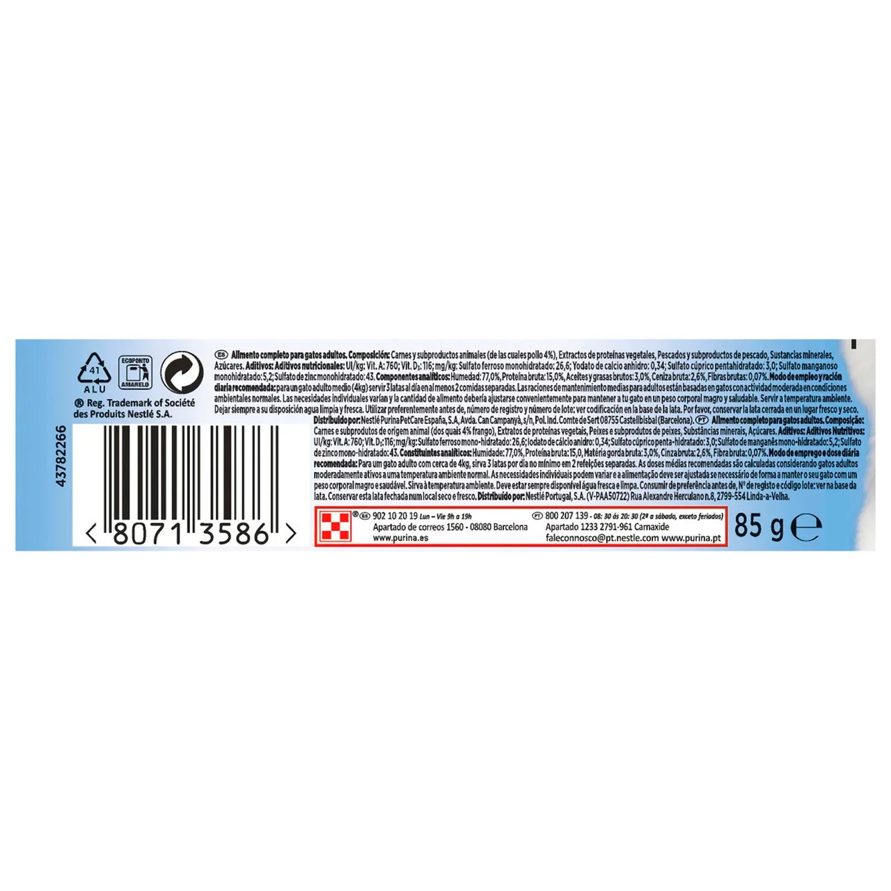 PURINA GOURMET Comida para gatos humedo sabor a pollo GOURMET tarrina 85 g.