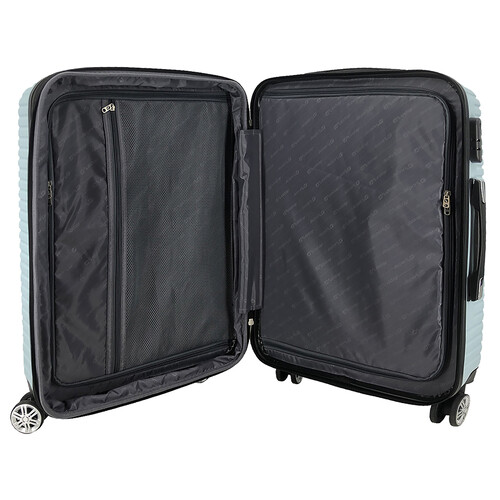 Maleta grande tipo trolley rígido de 65cm 8 ruedas, color azul, AIRPORT.