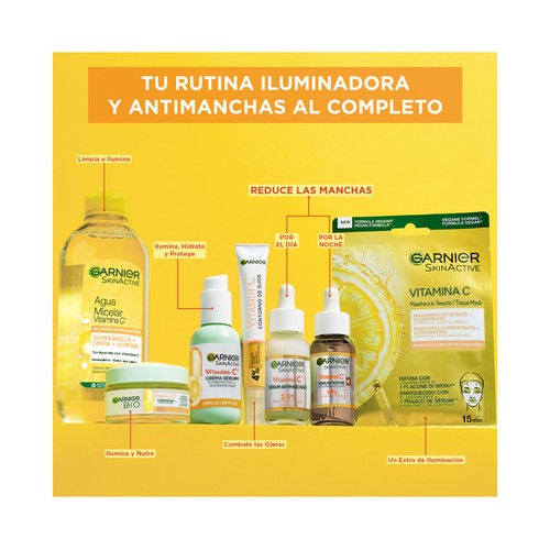 GARNIER Skin active Sérum de noche antimanchas con vitamina C 30 ml.
