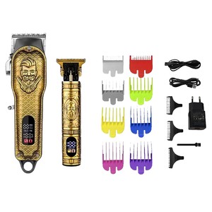 Imagen de Set de arreglo personal QILIVE Q.5540, batería recargable hasta 60 min, 8 peines incluidos, pantalla led, color dorado. 