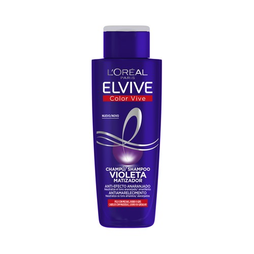 L´ORÉAL PARIS Elvive color vive 200 ml Champú violeta matizador para cabellos rubios, grises o con mechas.