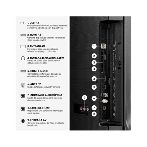 Televisión de 109cm (43") QLED HISENSE 43E7S, 4K, Ultra HD, SMART TV, Dolby vision/atmos, 60HZ
