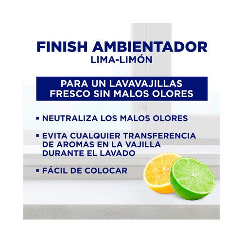 FINISH Ambientador para lavavajillas aroma limón y lima 1 ud.