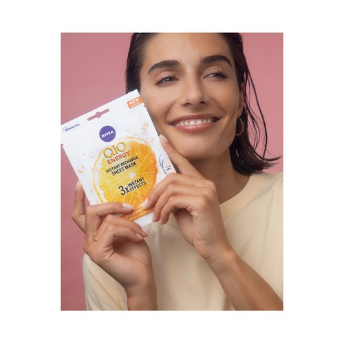 NIVEA Q10 energy Mascarilla reductora de arrugas y líneas de expresión.