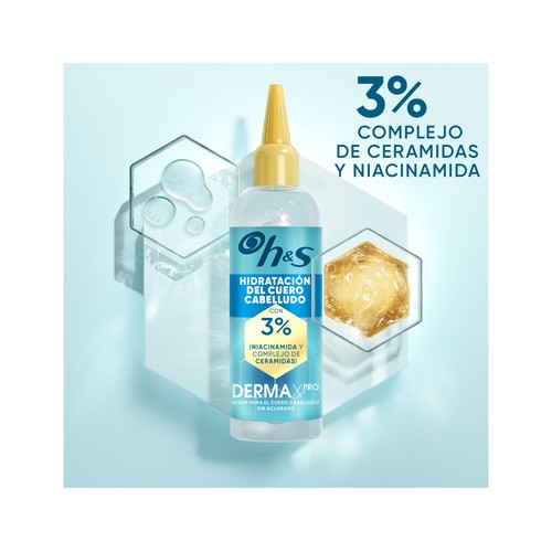 H&S Derma xpro Sérum capilar sin aclarado que ayuda a hidratar el cuero cabelludo 145 ml.