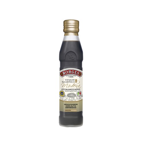 BORGES Vinagre balsámico de Módena reserva botella de 250 ml.