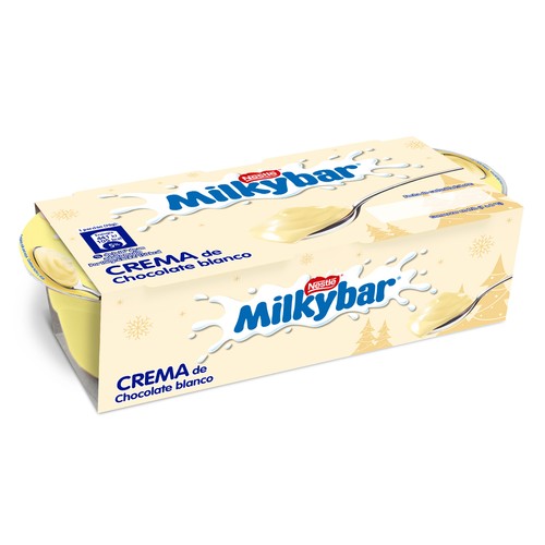 Crema de chocolate blanco MILKYBAR de Nestlé 2 x 70 g.