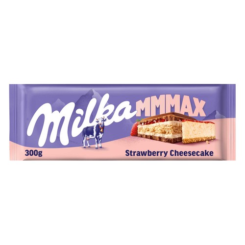 MILKA Chocolate con leche y fresa cheesecake 300 g.