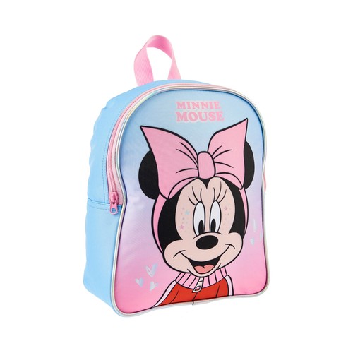 Mochila infantil MINNIE, color rosa y azul, ALCAMPO.