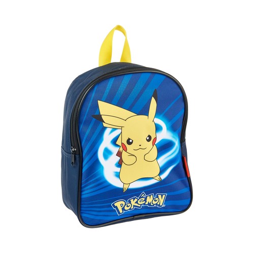 Mochila infantil, POKEMON PIKACHU, 1 compartimento, color azul, ALCAMPO.