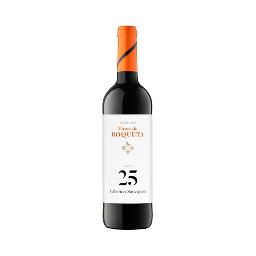TINES DE ROQUETA 25 Vino tinto con D.O. Catalunya botella 75 cl.