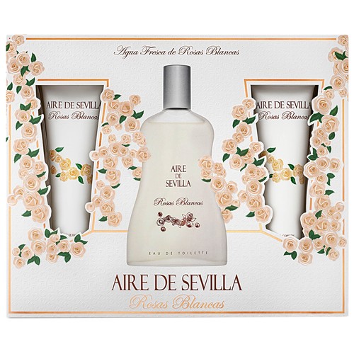 AIRE DE SEVILLA Rosas blancas Estuche regalo para mujer.