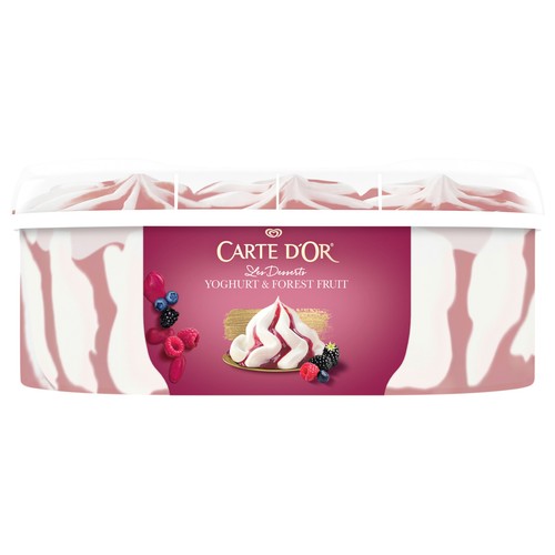 CARTE D'OR Les desserts de Frigo Tarrina de helado de yogur y frutas del bosque 850 ml.