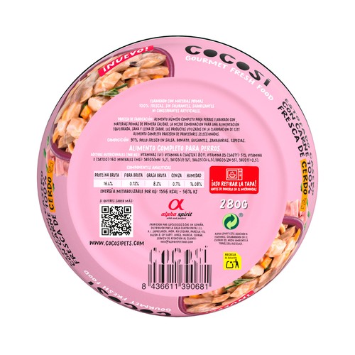 COCOSI Alimento húmedo para perro, estofado casero de pollo - Lata 280g.