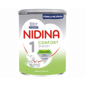 NIDINA Confort digest Leche (1) de inicio para tomar desde el primer día, fórmula anti regurgitación 800 g.