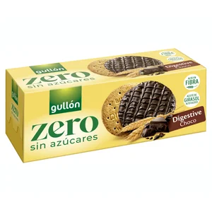 GULLÓN Zero Galleta de trigo bañada con chocolate negro sin azúcares 270 g.