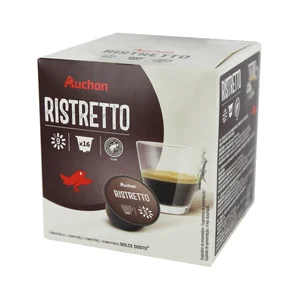 PRODUCTO ALCAMPO Café en cápsulas Ristretto, intensidad 9, 16 uds.