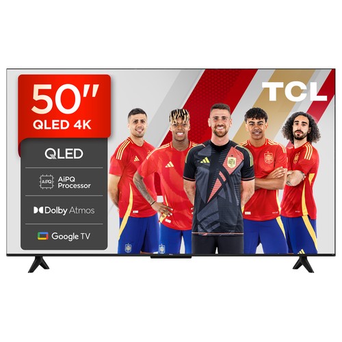 Televisión 127 cm (50") QLED TCL 50T69C, 4K, GOOGLE TV, Dolby Vision / atmos, 3HDMI, USB, 60 Hz