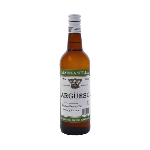 Manzanilla con denominación de origen Sanlucar LAS MEDALLAS DE ARGÜESO botella de 75 cl.