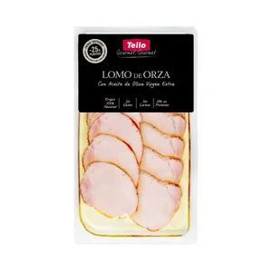 TELLO Lomo de Orza (lomo de cerdo asado) con aceite de oliva virgen extra TELLO Gourmet 125 g.