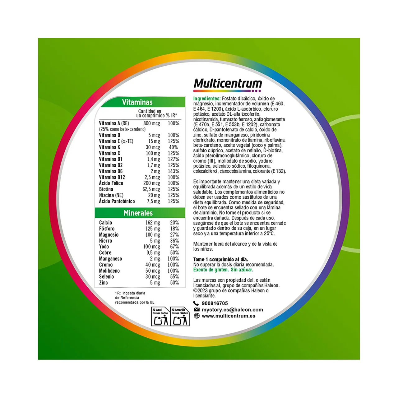 Adultos Complemento nutricional para adultos y adolescentes a partir de 12 años 90 comprimidos.