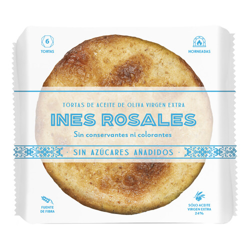 Tortas de aceite de oliva sin azucar añadida INES ROSALES 6 uds. 180gr