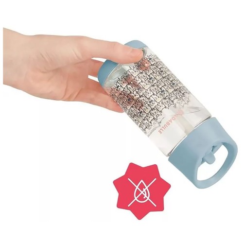Botella infantil, 35 cl de capacidad, incluye pajita, BADABULLE.