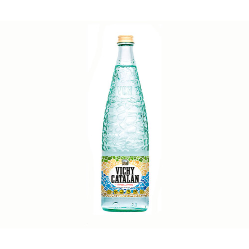 Agua mineral con gas VICHY CATALAN botella de 1 litro