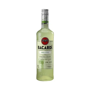 BACARDI Preparado de mojito con ron Bacardi carta blanca, menta natural y zumo de lima botella de 70 cl.
