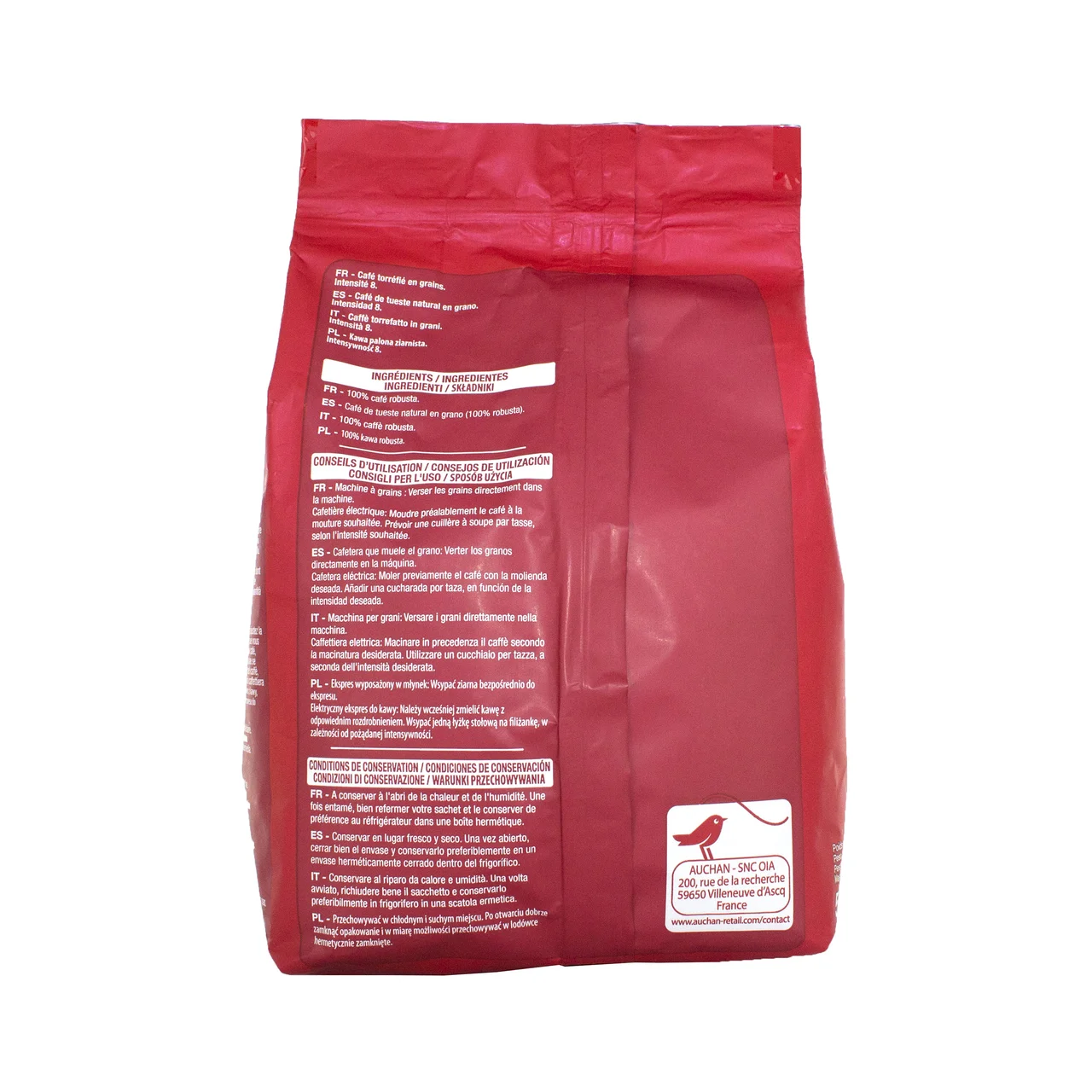 PRODUCTO ALCAMPO Café en grano natural Tradición 500 g.