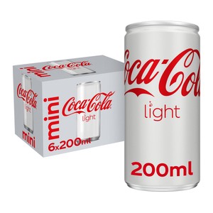 Coca Cola light mini pack 6 latas 20 cl. 1200 ml