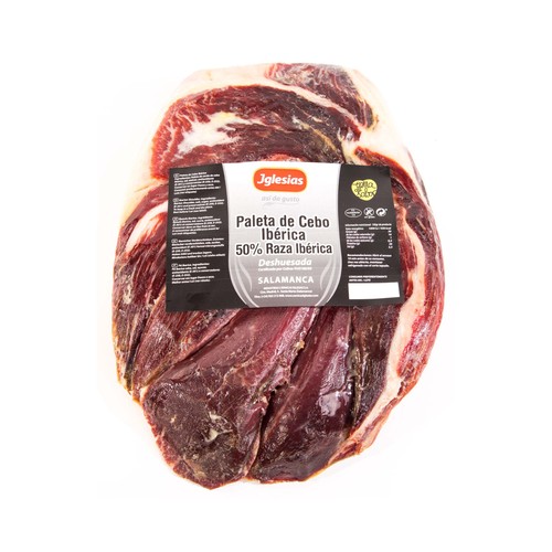 IGLESIAS Centro deshuesado de paleta de cebo ibérica (50% raza ibérica). - Loncha fina 1 mm