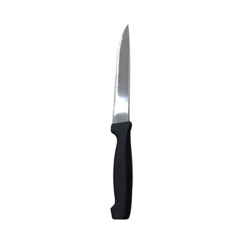 Cuchillo de mesa chuletero con hoja de sierra de acero inoxidable de 11cm. y mango de plástico, ACTUEL.