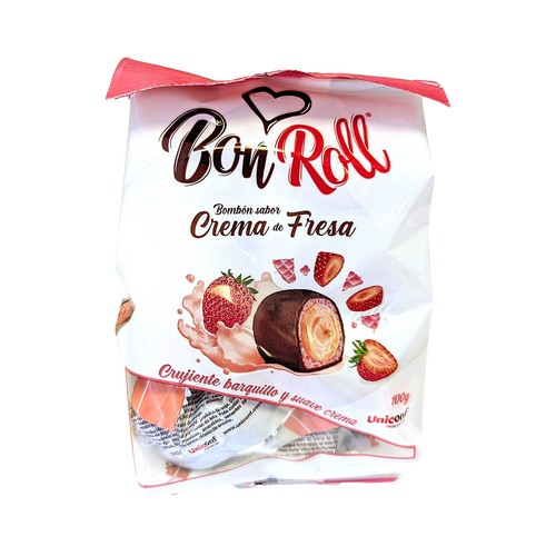 BONROLL Bombón crema de fresa 100 g.