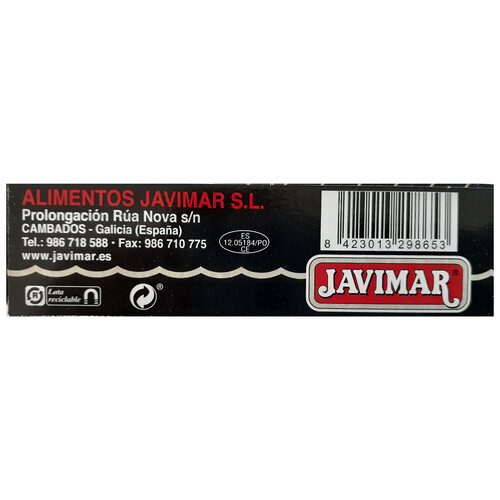 JAVIMAR Zamburiñas en salsa de vieira JAVIMAR 70 g.