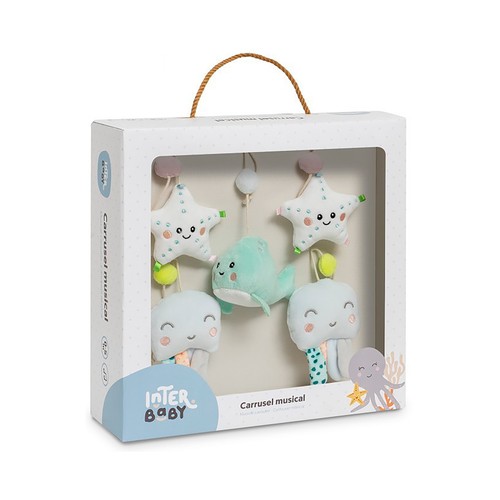 Carrusel musical de peluches, pulpo, INTERBABY.
