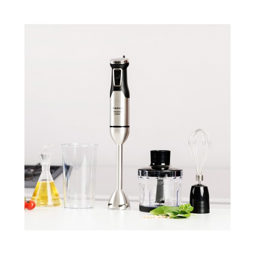 Batidora de mano con brazo TAURUS HBA2300X Inox, 2300W, 3 accesorios, capacidad del vaso 1L