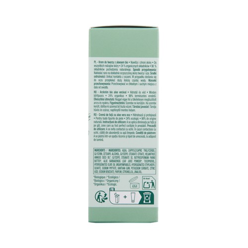COSMIA Bio Crema facial hidratante con aloe vera ecológico para todo tipo de pieles 50 ml.