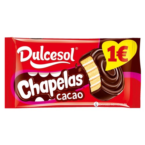 Chapelas cacao DULCESOL4 uds. 140 g..