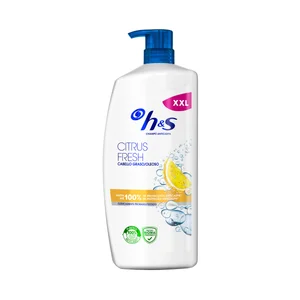 H&S Champú anticaspa de uso diario con micro bioma protect, para cabellos grasos H&S Citrus fresh 1 l.