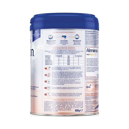 ALMIRÓN Profutura Leche (1) de inicio para recién nacido, a partir del primer día 800 g.