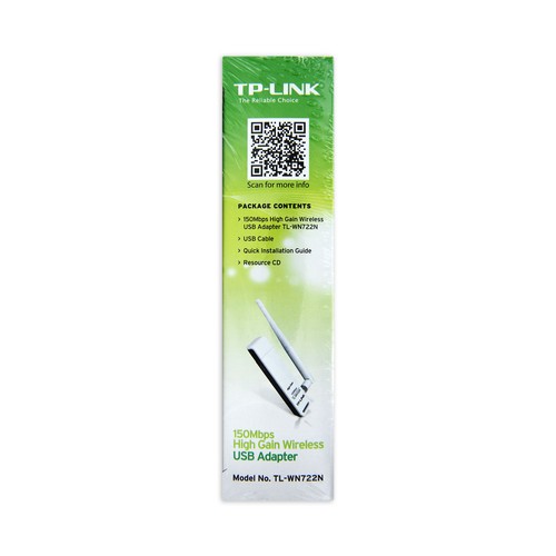 Adaptador Usb Wifi TP-LINK TL-WN722N, 150 Mbps.