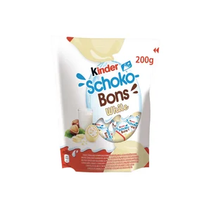 KINDER Huevos de chocolate blanco con relleno de leche y avellanas 200 g.